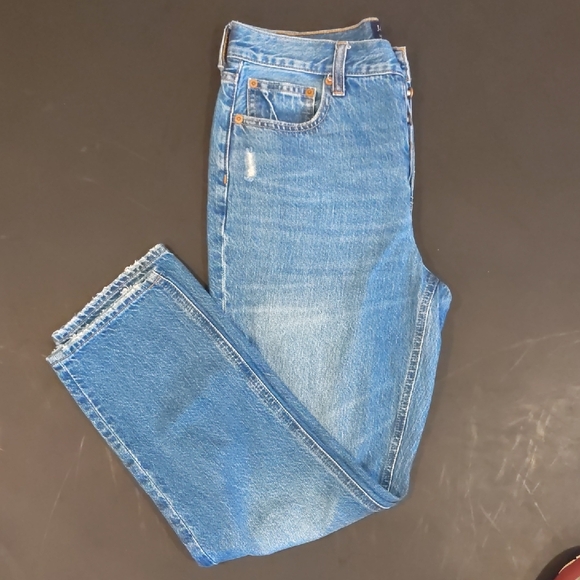 J. Crew Factory Light Blue Straight Jeans - Picture 2 of 7